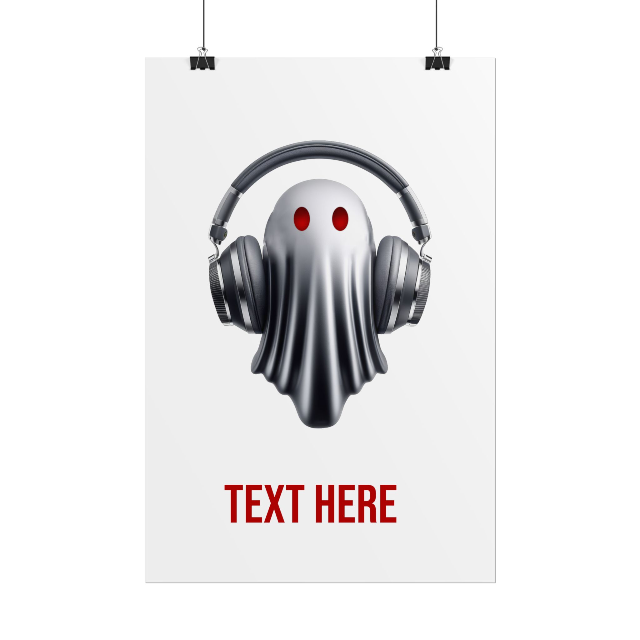 Music Ghost Poster — Custom Text Halloween Music Decor (Rolled Poster) - Image 14