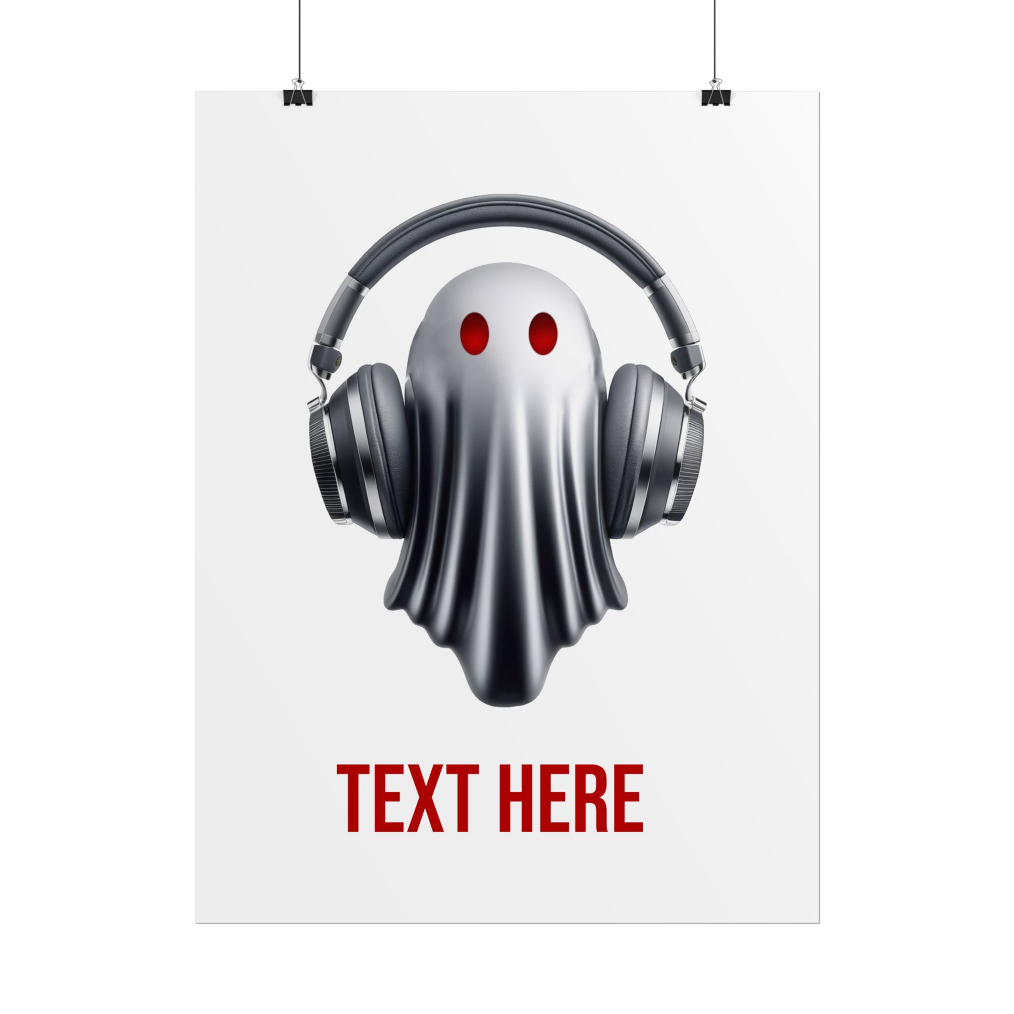 Music Ghost Poster — Custom Text Halloween Music Decor (Rolled Poster) - Image 16