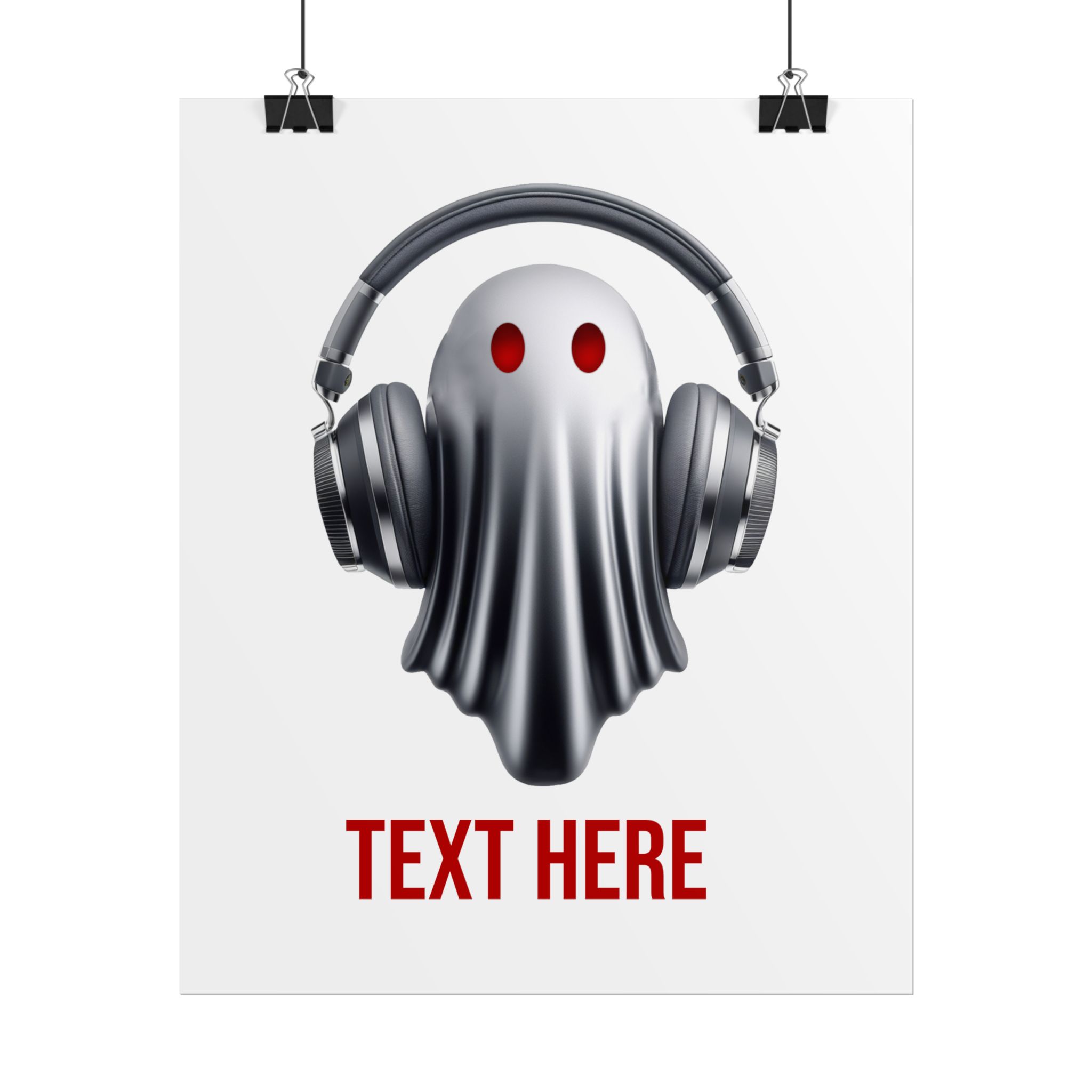 Music Ghost Poster — Custom Text Halloween Music Decor (Rolled Poster) - Image 13