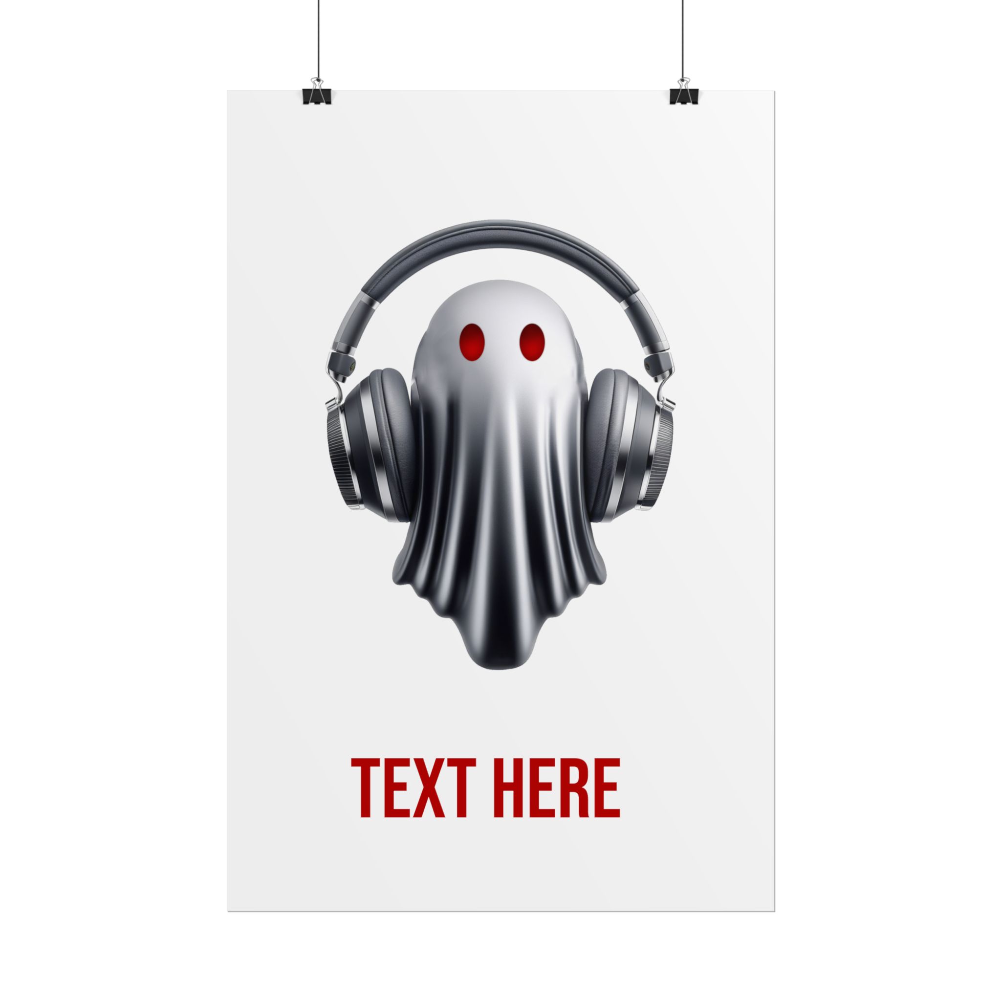 Music Ghost Poster — Custom Text Halloween Music Decor (Rolled Poster) - Image 15