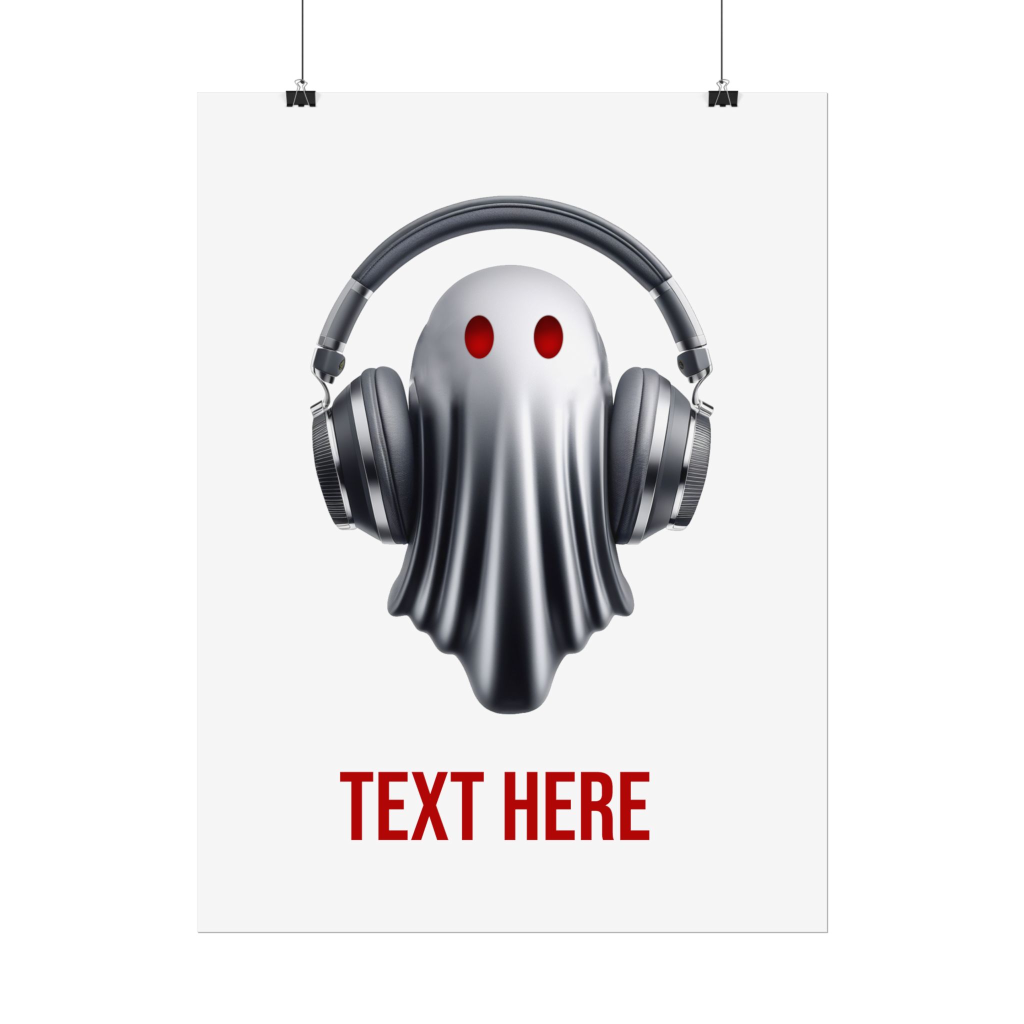 Music Ghost Poster — Custom Text Halloween Music Decor (Rolled Poster) - Image 6