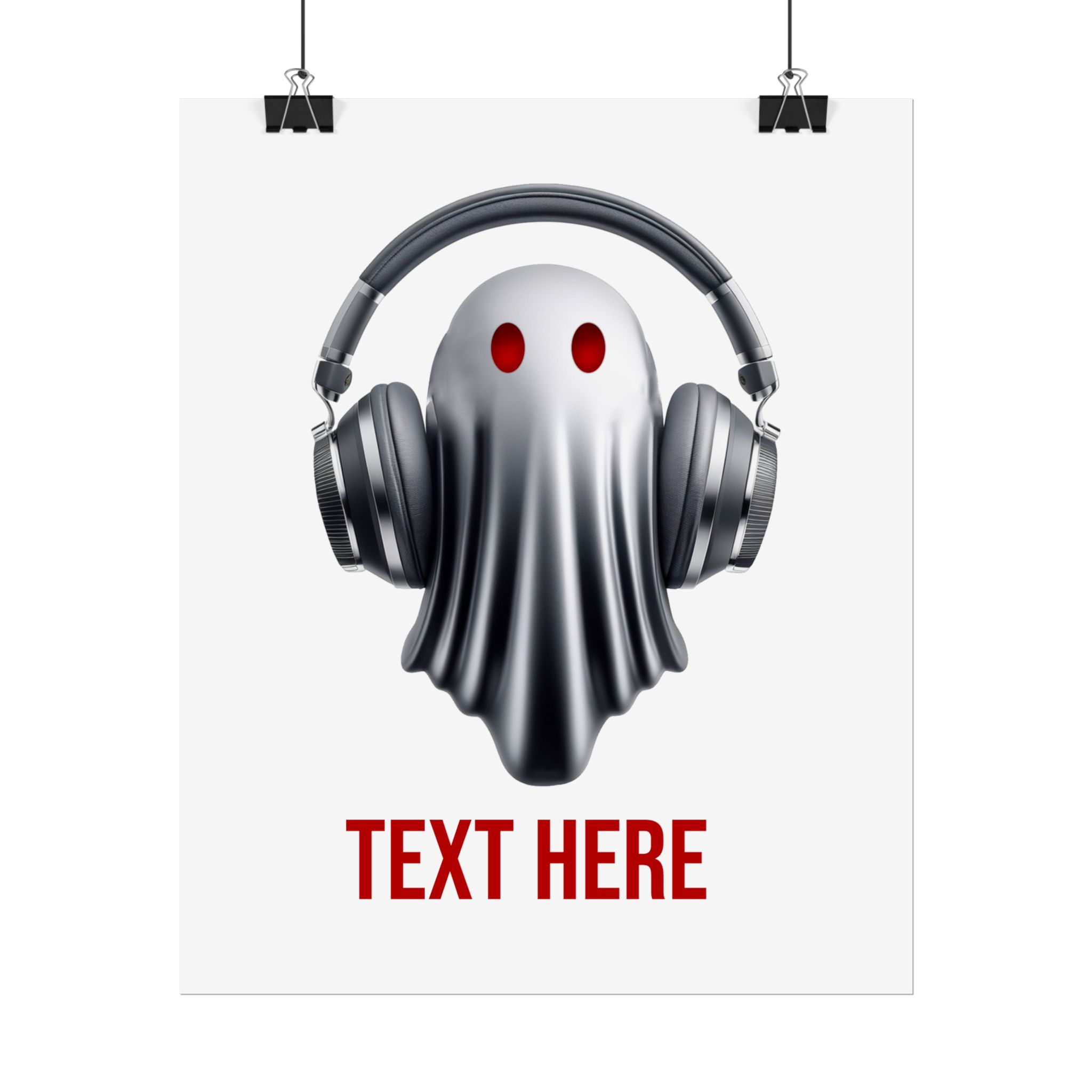 Music Ghost Poster — Custom Text Halloween Music Decor (Rolled Poster) - Image 11
