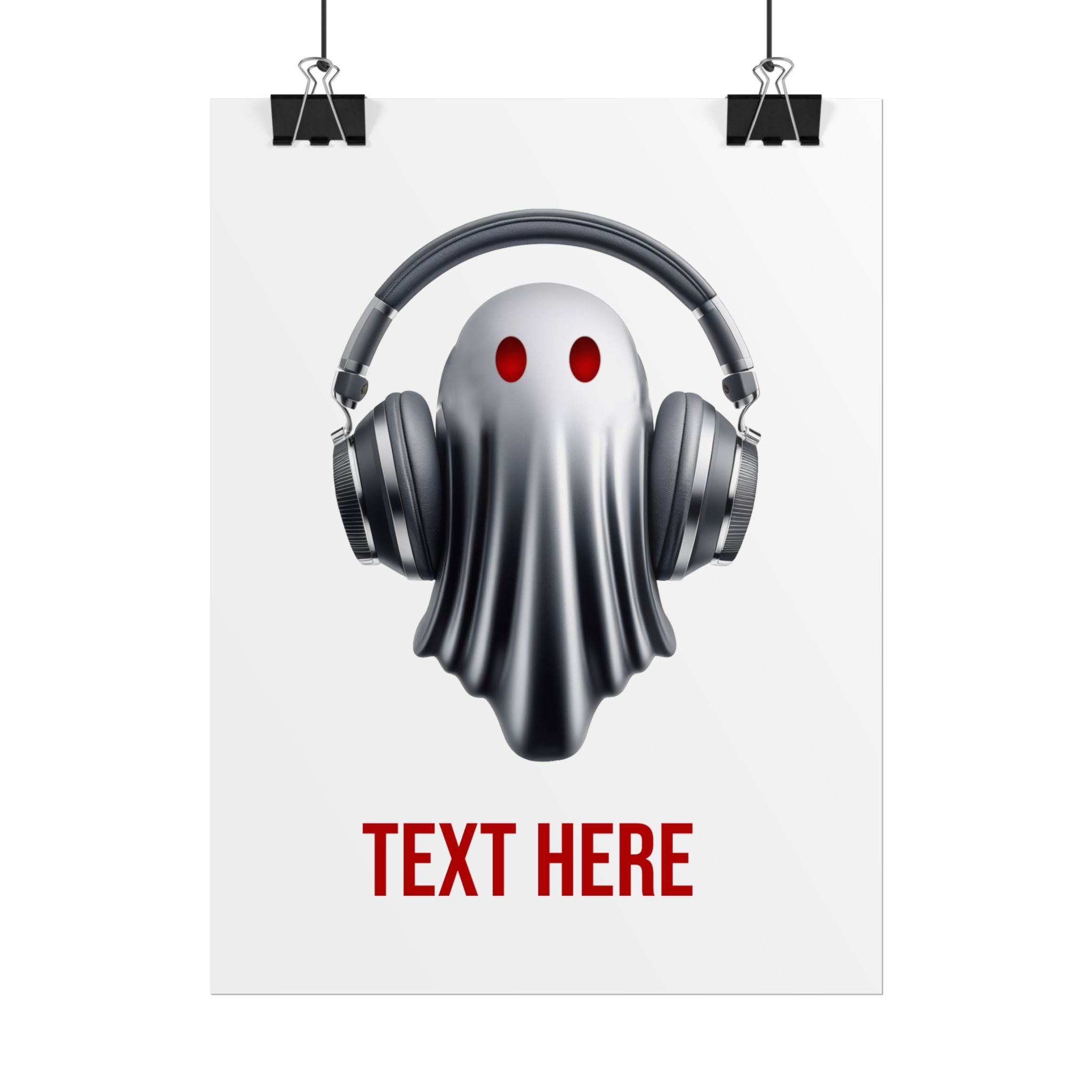 Music Ghost Poster — Custom Text Halloween Music Decor (Rolled Poster) - Image 12