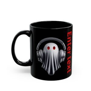 Gothic Skull Design with Vertical Red "Enter text" Accent